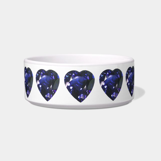 Écuelle Motif de coeur bleu (Devant)