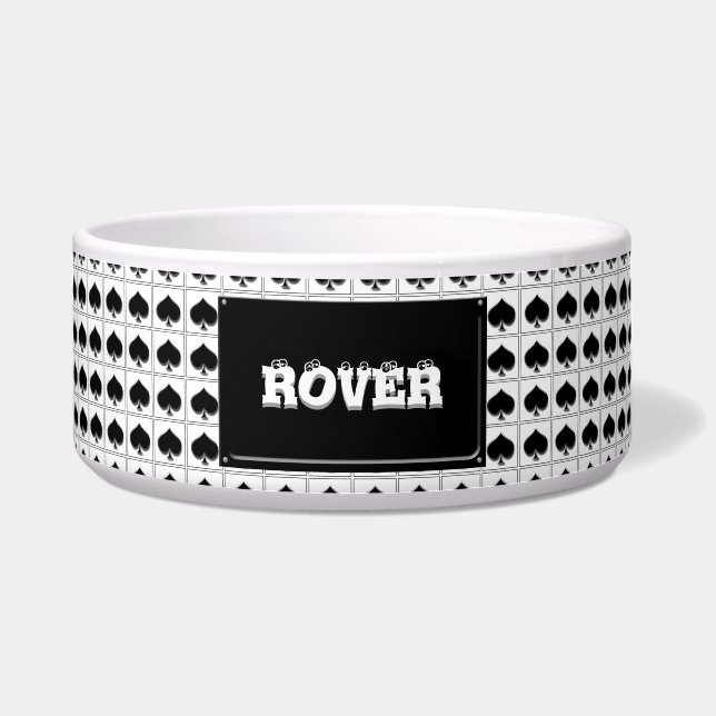 Écuelle Motif de costume de carte de jeu de pelles (Devant)