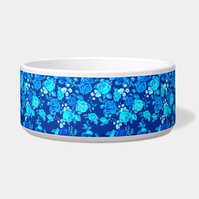 Écuelle Motif de fleurs de rose bleue classique-87600 (Devant)