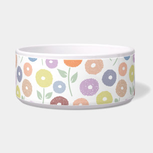 Écuelle Motif de fleurs floues Pastels sur fond blanc
