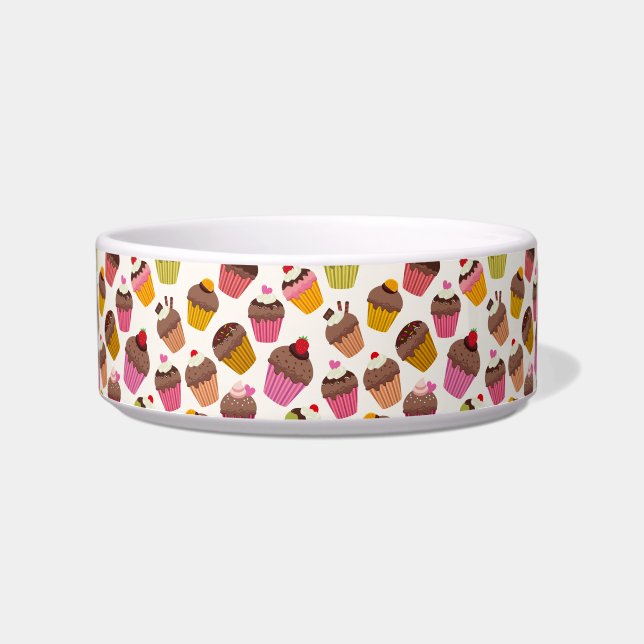 Écuelle Motif de gâteau, Motif de muffin, Chocolat, Coeurs (Devant)