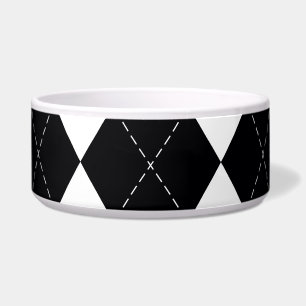 Écuelle Motif de Jacquard géométrique noir blanc