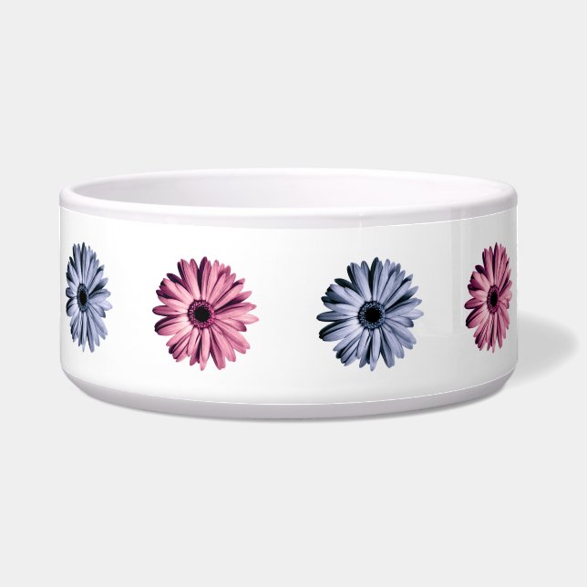 Écuelle Motif de marguerite rose et bleu (Devant)