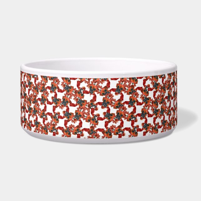Écuelle Motif de nom de Noël de Boxer drôle (Gauche)