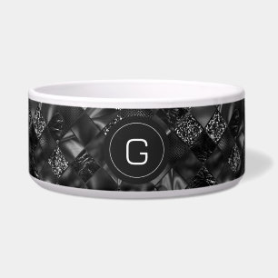 Écuelle Motif de Parties scintillant moderne Monogramme Bl
