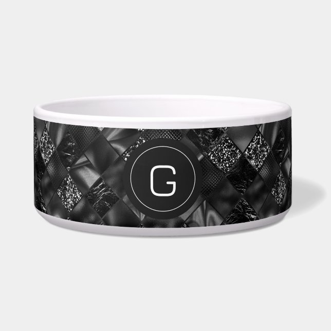 Écuelle Motif de Parties scintillant moderne Monogramme Bl (Devant)