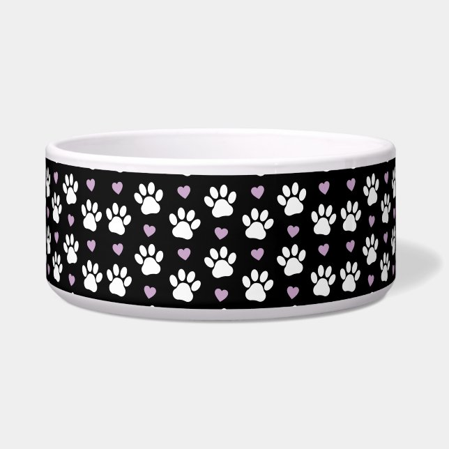 Écuelle Motif de patte, Pattes de chien, Pattes blanches,  (Devant)