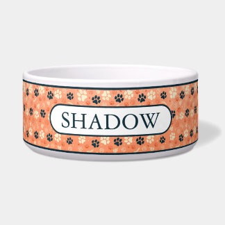 Écuelle Motif de pattes de compagnie personnalisé