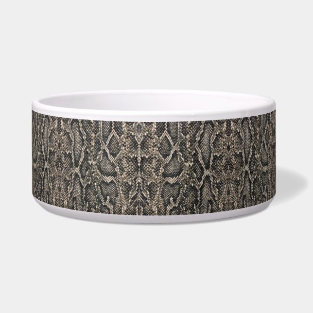 Écuelle motif de peau de serpent marron | (Gauche)
