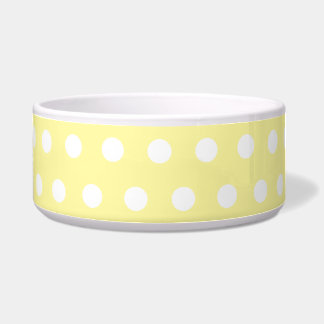 Écuelle Motif de pois jaune. Tacheté