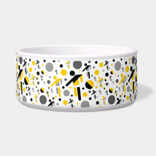 Écuelle Motif de silhouette de football jaune noir mignon