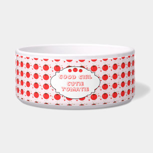 Écuelle Motif de tomate rouge mignon Bonne fille Cutie Tom