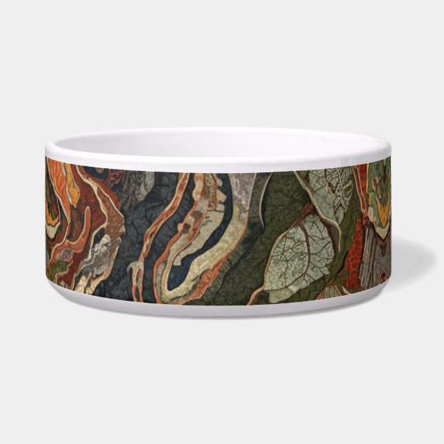 Écuelle Motif de tourbillon de tons de terre abstraits (Devant)