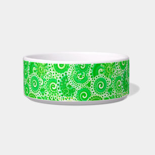 Écuelle Motif de tourbillon fractal, nuances de vert print
