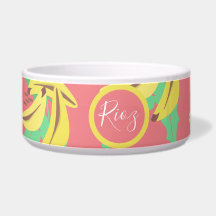 Motif de verdure de banane rose vert