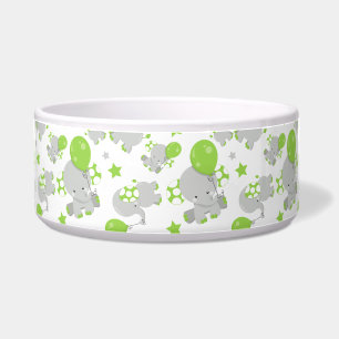 Écuelle Motif d'Éléphants, Éléphants Mignons - Gris Vert