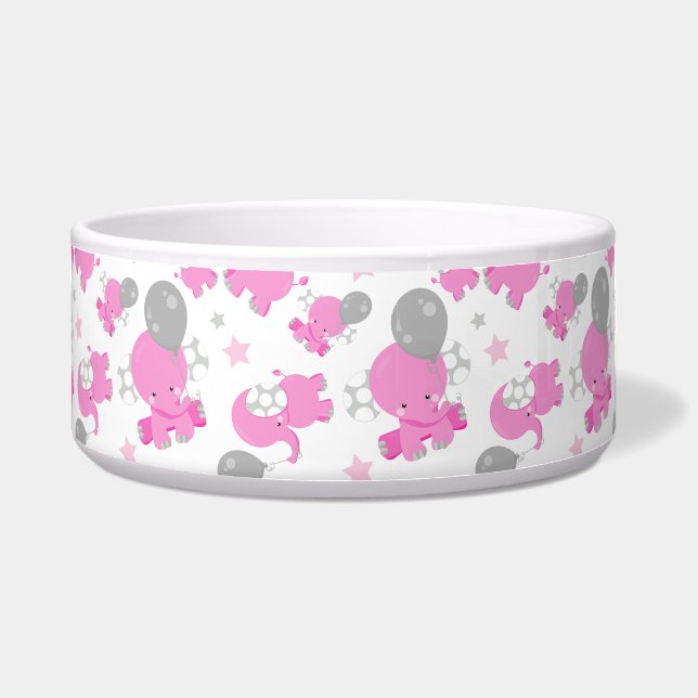 Écuelle Motif Des Eléphants Roses, Eléphants Mignons, Étoi (Devant)