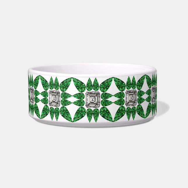 Écuelle Motif diamant en forme de poire verte (Devant)