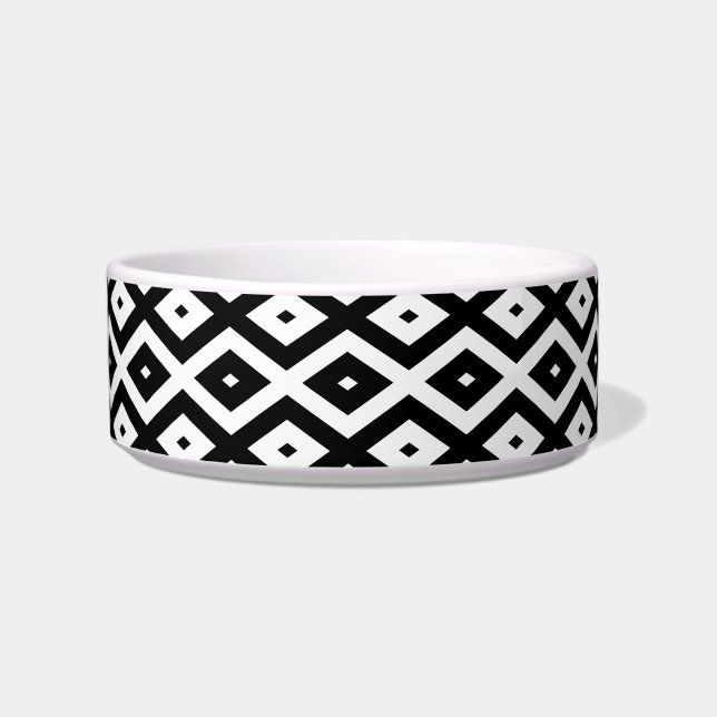 Écuelle Motif diamant noir et blanc (Devant)