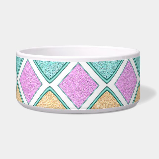 Écuelle Motif diamant prisme Harlequin pastel (Devant)