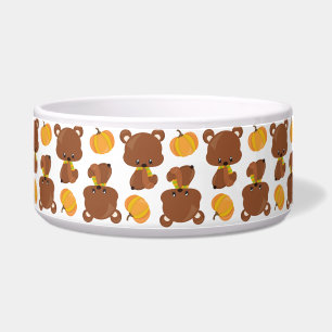 Écuelle Motif D'Ours, Ours Mignons, Automne, Citrouille