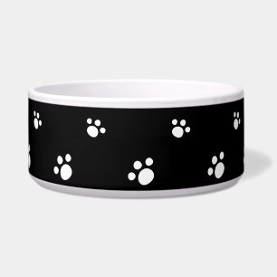 Écuelle Motif Empreinte de patte Chien Chien Chien Noir Et