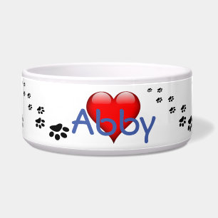 Écuelle Motif Empreinte de patte personnalisé Pet Nam