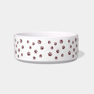 Écuelle Motif Empreintes de Patte Pailletées Or Rose