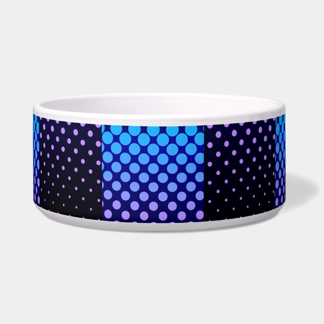 Écuelle Motif en demi-teinte rétro bleu et violet (Devant)
