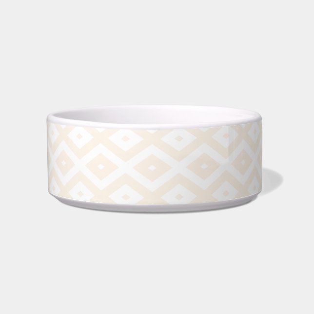 Écuelle Motif en diamant beige et blanc (Devant)