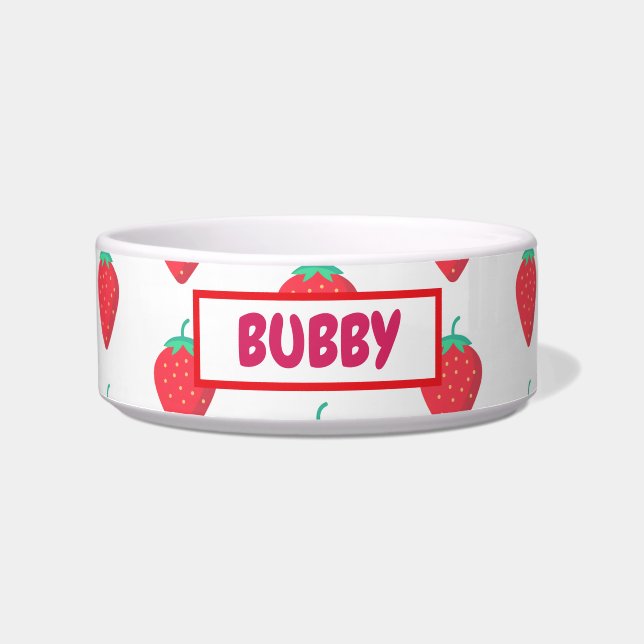 Écuelle Motif esthétique pour amateurs de fraises mignonne (Devant)