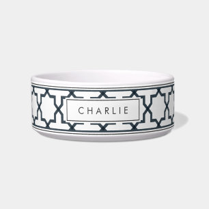 Écuelle Motif étoile personnalisé gris charbon et blanc
