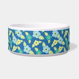 Écuelle Motif Fleurs Bleues Rétro