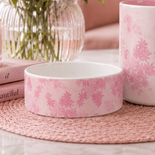 Écuelle Motif floral aquarelle rose Boho Think  (Créateur téléchargé)