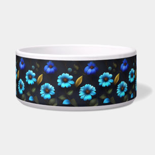 Écuelle Motif floral fleurs bleues