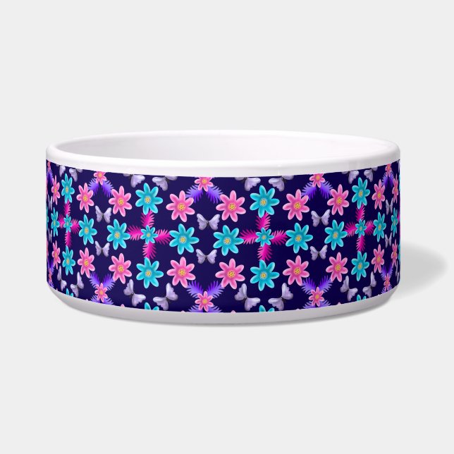 Écuelle Motif floral papillon pastel   (Devant)