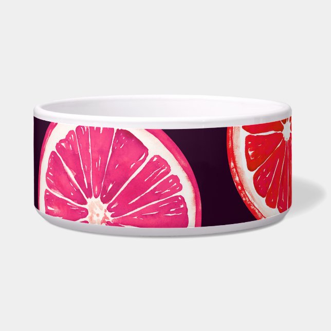 Écuelle Motif foncé Citrus peint à la main (Devant)