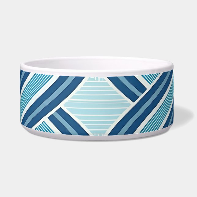 Écuelle Motif Lignes Bleues (Devant)