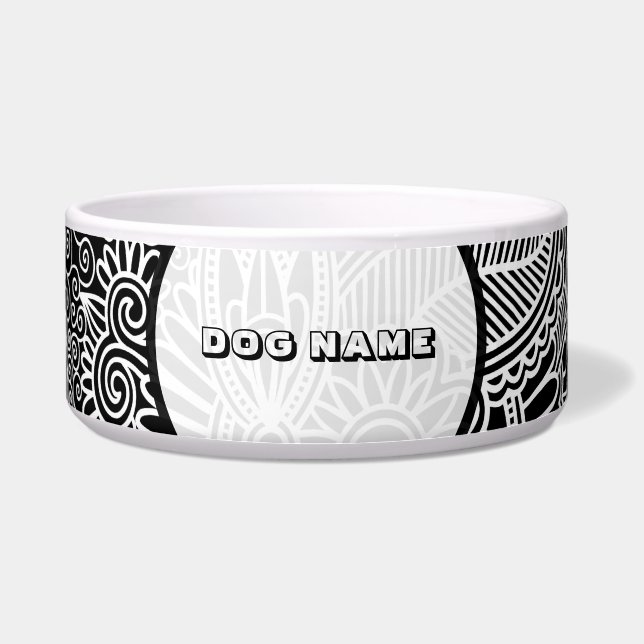 Écuelle Motif Monographié noir et rose (Devant)