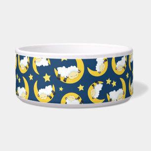 Écuelle Motif mouton, Mouton couché, Lune, Étoiles