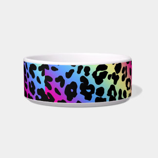 Écuelle Motif Neon Rainbow Leopard Imprimer