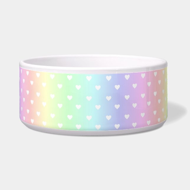 Écuelle Motif Pastel Rainbow Ombre Hearts (Devant)