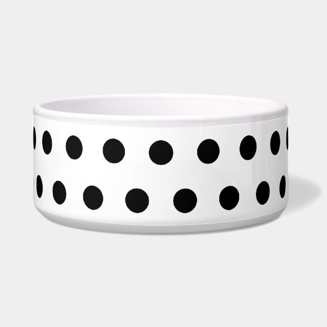 Écuelle Motif Polka noir et blanc. Spotty. (Devant)