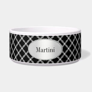 Écuelle Motif Quatrefoil noir et blanc