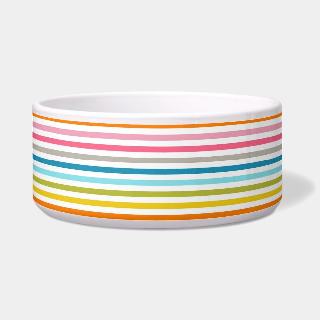 Écuelle Motif Rayures Colorées (Devant)