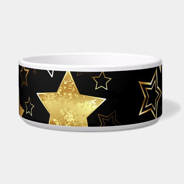 Écuelle Motif sans couture avec des étoiles dorées (Devant)