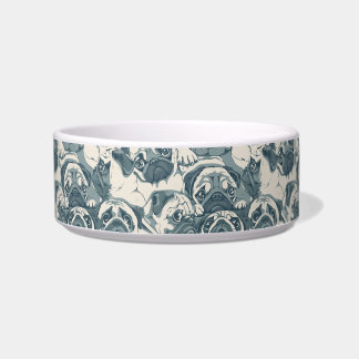 Écuelle Motif sans couture de chien carlin mignon