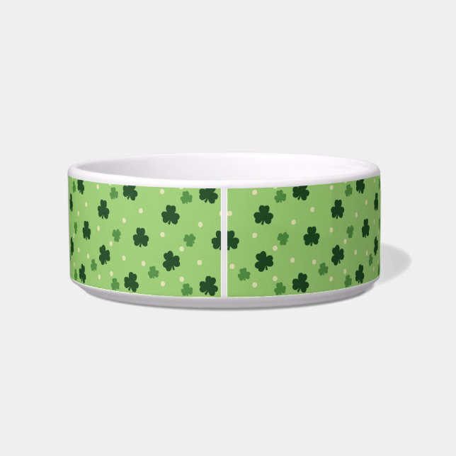 Écuelle Motif shamrock en céramique pour animaux (Dos)