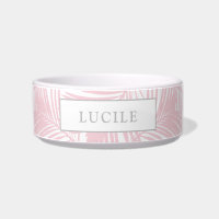 Motif Tropical moderne rose pâle Nom de l'animal