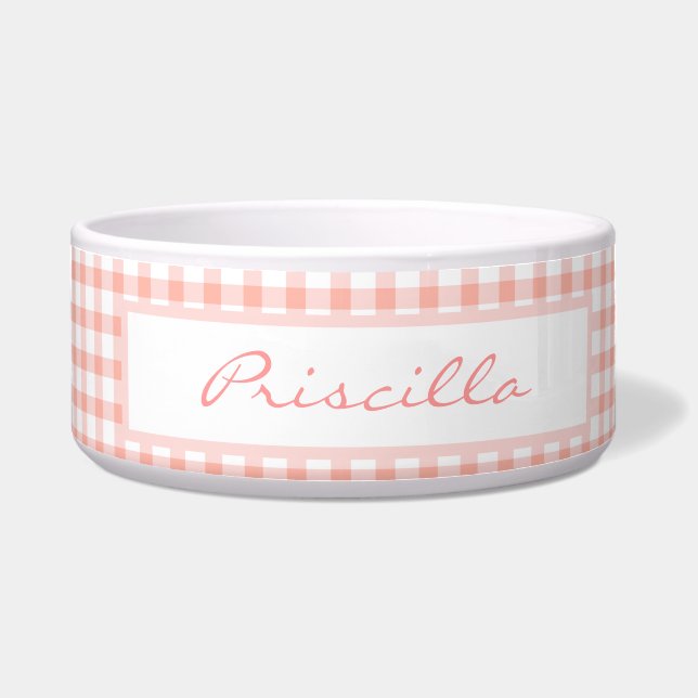 Écuelle Motif vérifié rose (Devant)